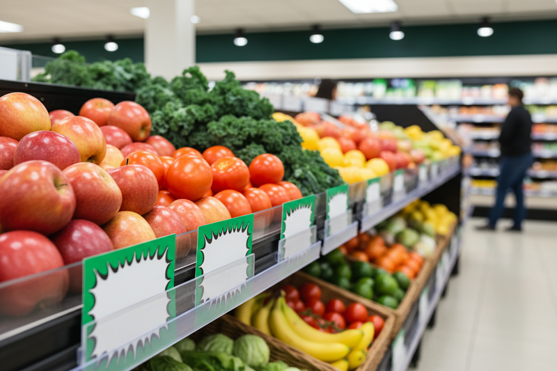 Green Starburst Shelf Signs Lifestyle