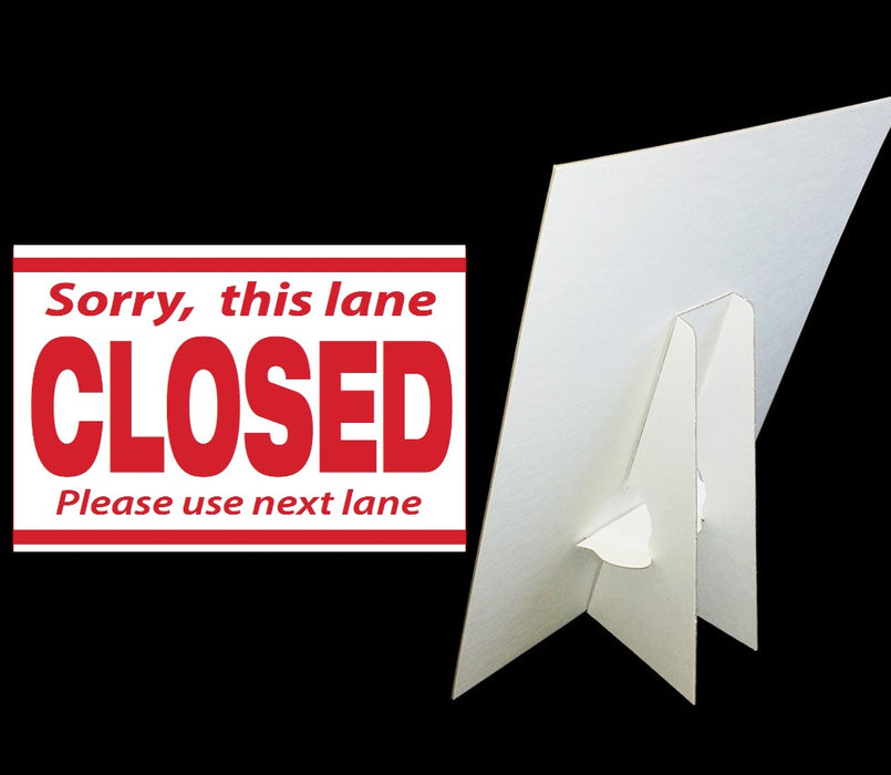 This Lane is Closed Easel Signs- 5 pieces