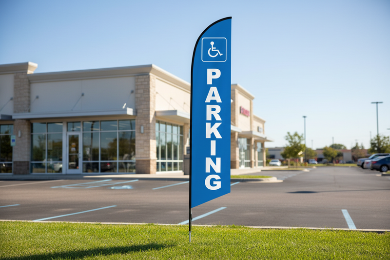 Handicap Parking Feather Flag Lifestyle