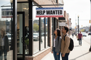 Help Wanted Vinyl Banner Retail Storefront Lifestyle