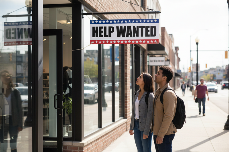 Help Wanted Vinyl Banner Retail Storefront Lifestyle