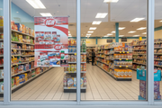 IGA Branded Products Vinyl Banner 5x3 Window Display Lifestyle