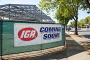 IGA Coming Soon Vinyl Banner Construction Fence Lifestyle