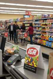 IGA Easel Sign Lifestyle