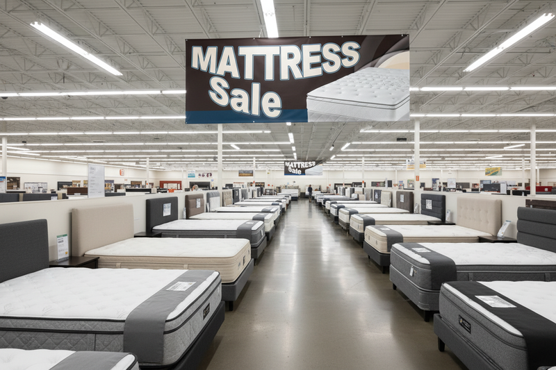 Mattress Sale Vinyl Banner Furniture Store Display Lifestyle