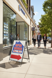 Metal A-Frame Sign Holder Lifestyle