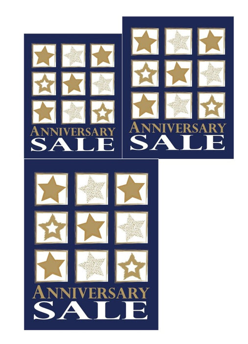 Mini Anniversary Sale Retail Sign Kit-75 pieces