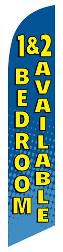 1 & 2 Bedrooms Feather Flag-Blue