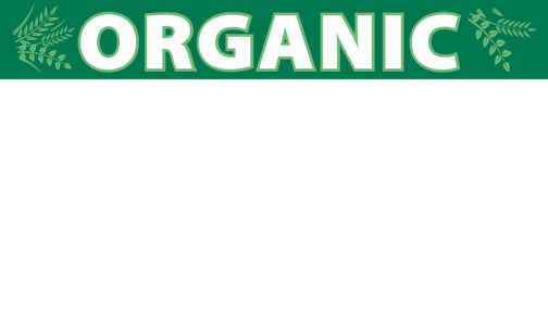 Organic Shelf Signs Price Cards 7"W x 4"