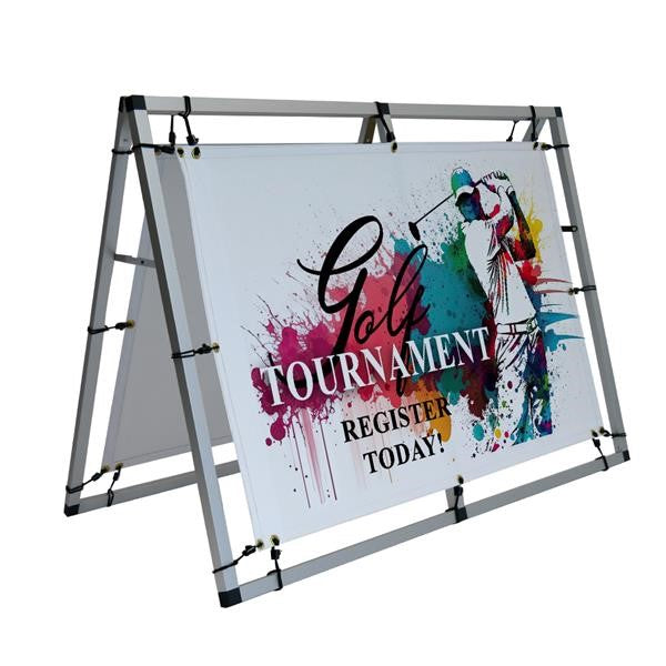 Outdoor Banner Frame Kit - 2 Custom Printed Banners & Frame - 30"W x 45"L