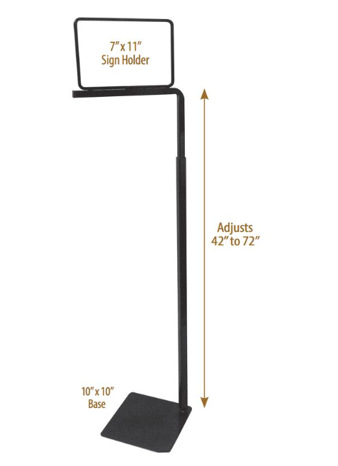 Adjustable Height Pallet Sign Holder & Sign Frame