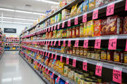 Pink Fluorescent Shelf Signs Lifestyle