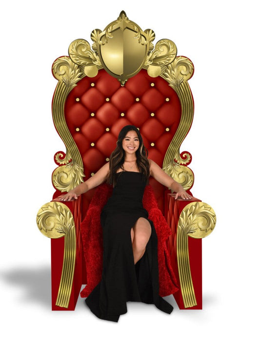 Prom 7' Tall Red Throne Photo Prop