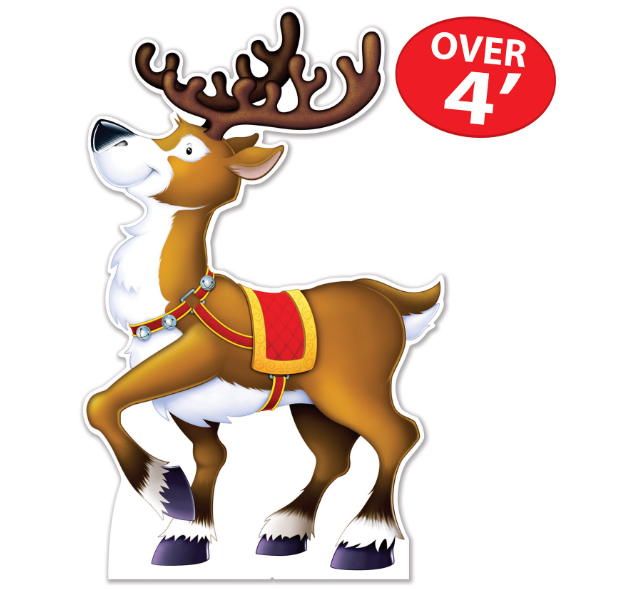 Christmas Reindeer Display Prop Standees- 2 pieces