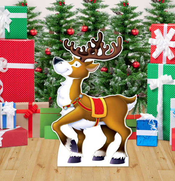 Christmas Reindeer Display Prop Standee