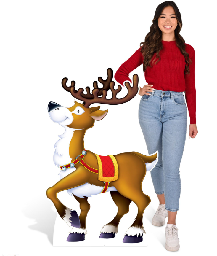 Christmas Reindeer Display Prop Standees- 2 pieces