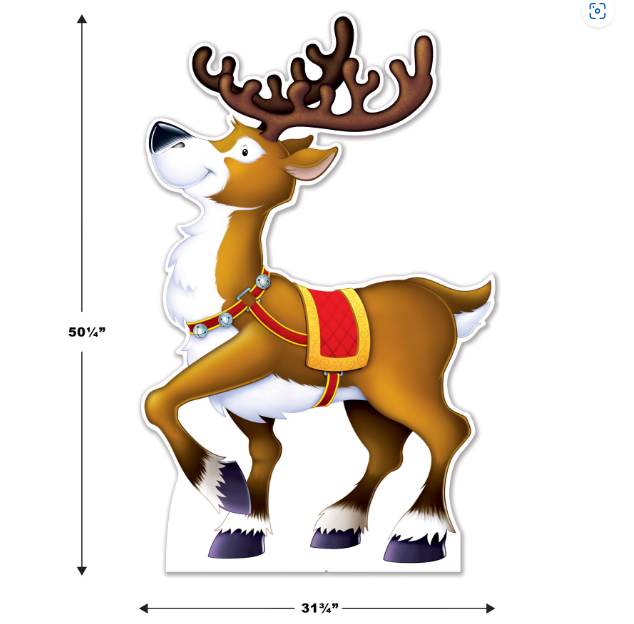 Christmas Reindeer Display Prop Standees- 2 pieces
