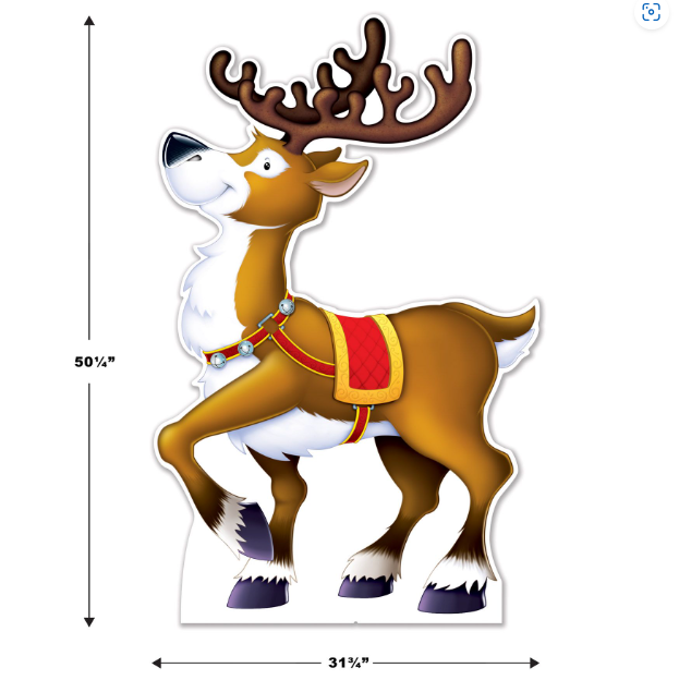 Christmas Reindeer Display Prop Standee