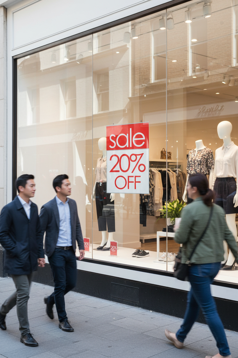 Sale 20% Off Window Sign Poster Lifestyle