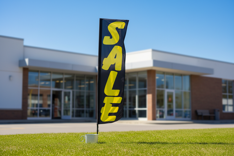 Sale Feather Flag Kit Black Yellow Lifestyle