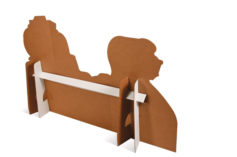 Christmas Santa's Sleigh Display Prop Standees- 2 pieces