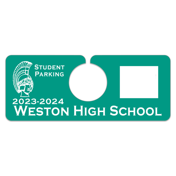School Hanging Parking Permits-Custom Printed-125 pieces