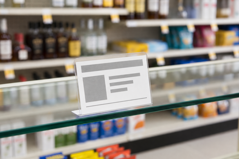 Stick-On Price Tag Label Holders – 2.5 in | 100-Pack