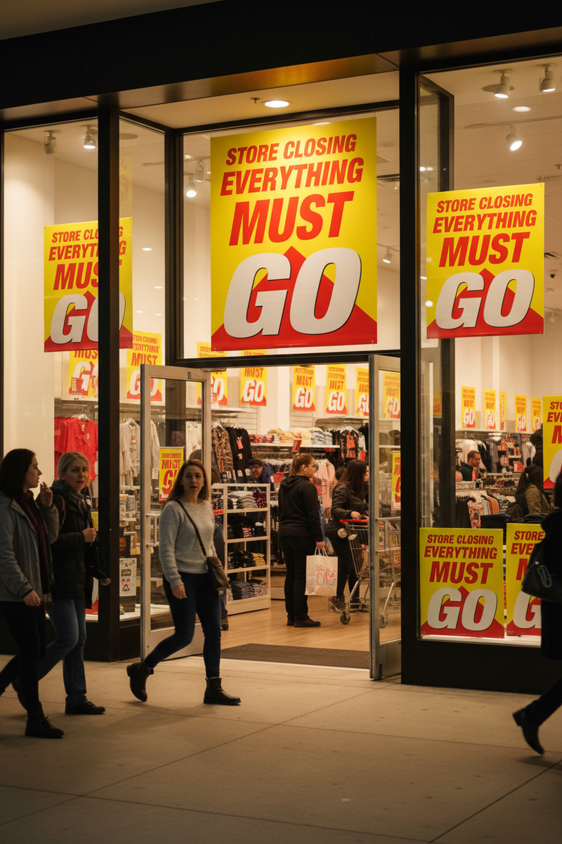 Store Closing Everything Must Go Sign Lifestyle