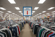 Thrift Store Men's Sportswear Hanging Aisle Marker Sign Lifestyle