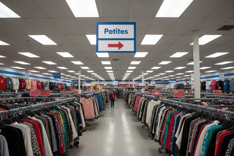 Thrift Store Petites Hanging Aisle Marker Sign Lifestyle