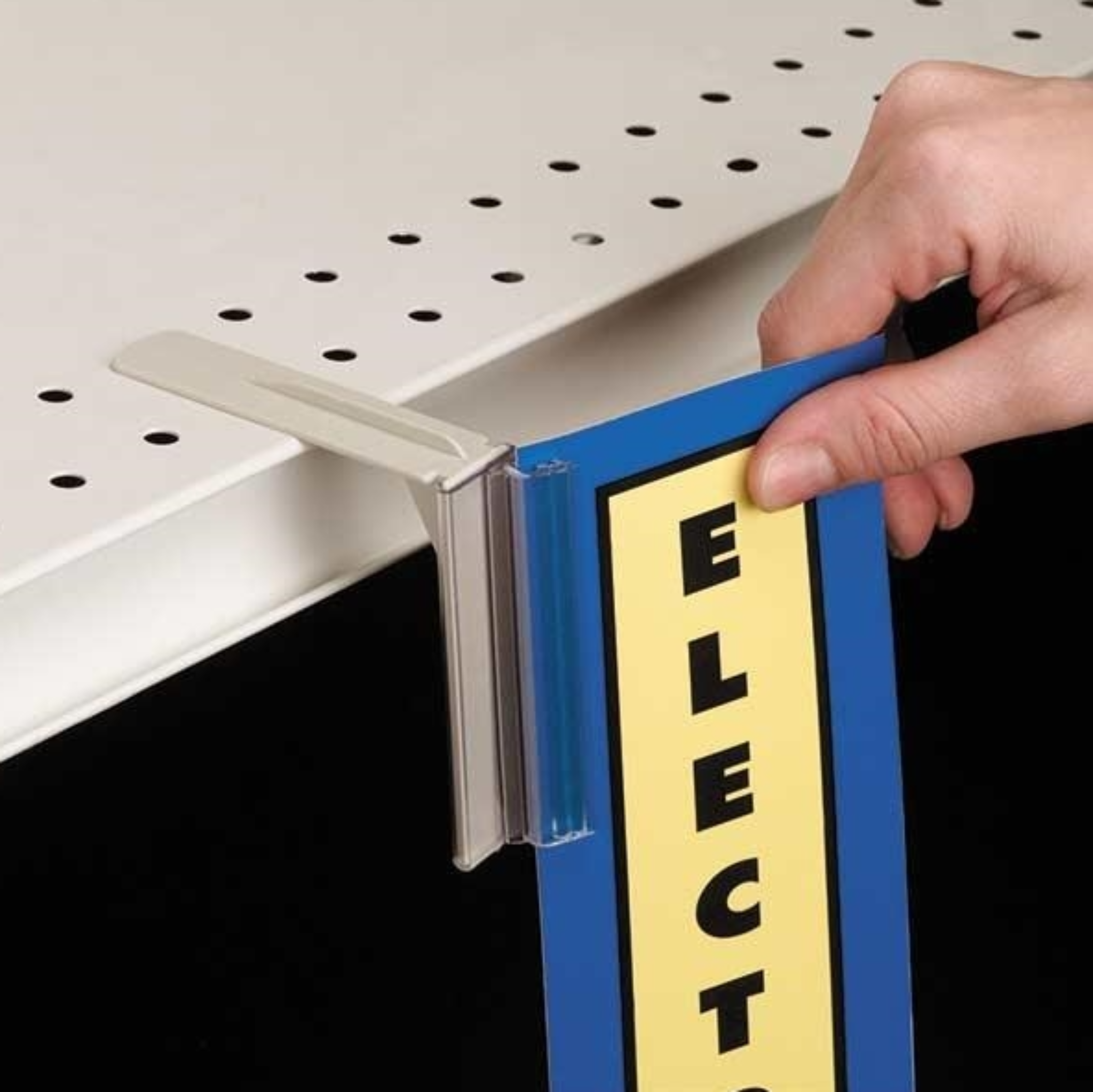 Shelf Top Super Gripper Metal Sign Holders- Ailse Invaders- 2 pieces ...