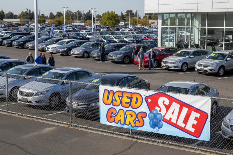 Used Cars Sale Vinyl Banner Car Dealership Lot Lifestyle