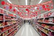 Valentine's Day Display Decoration Kit 40-Piece Retail Lifestyle