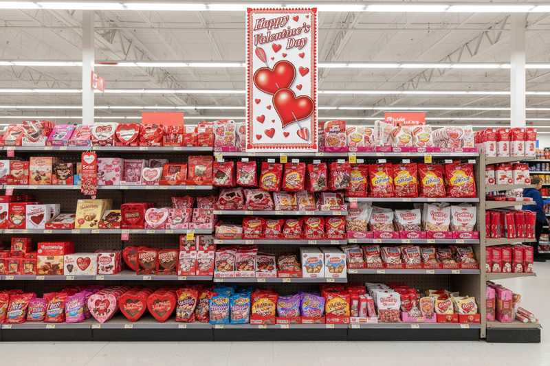 Valentine's Day Heart Door Cover Retail Display Lifestyle
