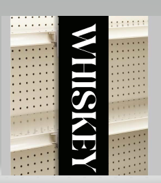 Liquor Store Whiskey Aisle Violator Blade Sign & Hardware