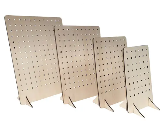 Wooden Pegboard Easel Display Fixtures- 5 pieces