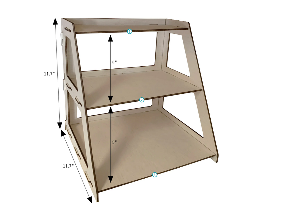 Wooden 3 Tier Table/Counter Display Stand