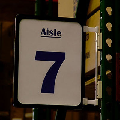 Aisle Markers Aisle Directory Plastic Sign & Magnetic Holder Set-11 x 14