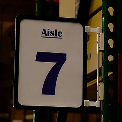 Aisle Markers Aisle Directory Sign & Magnetic Holder Set-8.5 x 11