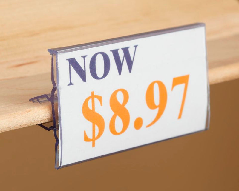 Sign Holders-Covered Face for Wood Fixtures & Shelves- 25 pieces