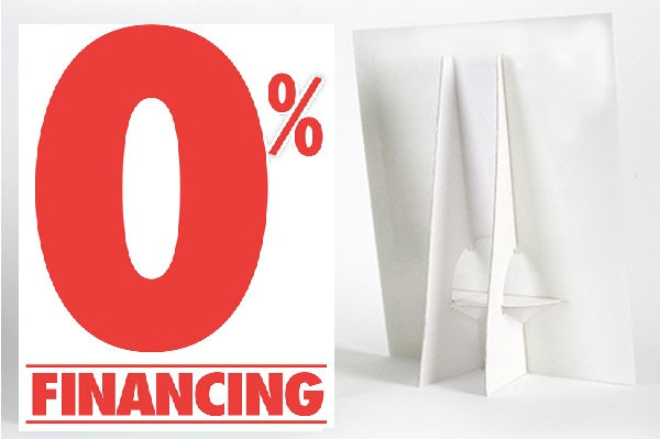 0% Financing Easel Sign