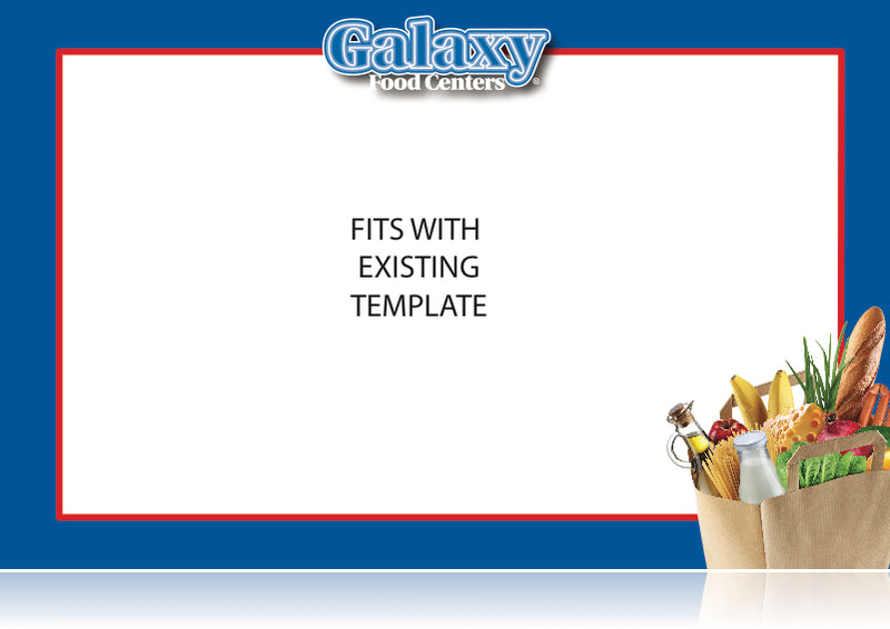 Galaxy Food Centers Laser Compatible Shelf Signs-Blue 11"W x 7"H -100 price signs