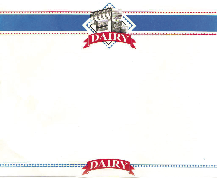 Dairy Shelf Signs Price Cards 11"W x 7"H -100 signs