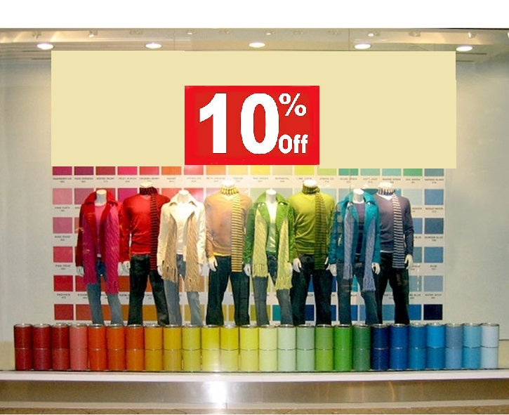 10% Off  Window Sign-Posters-22" H x 28" W