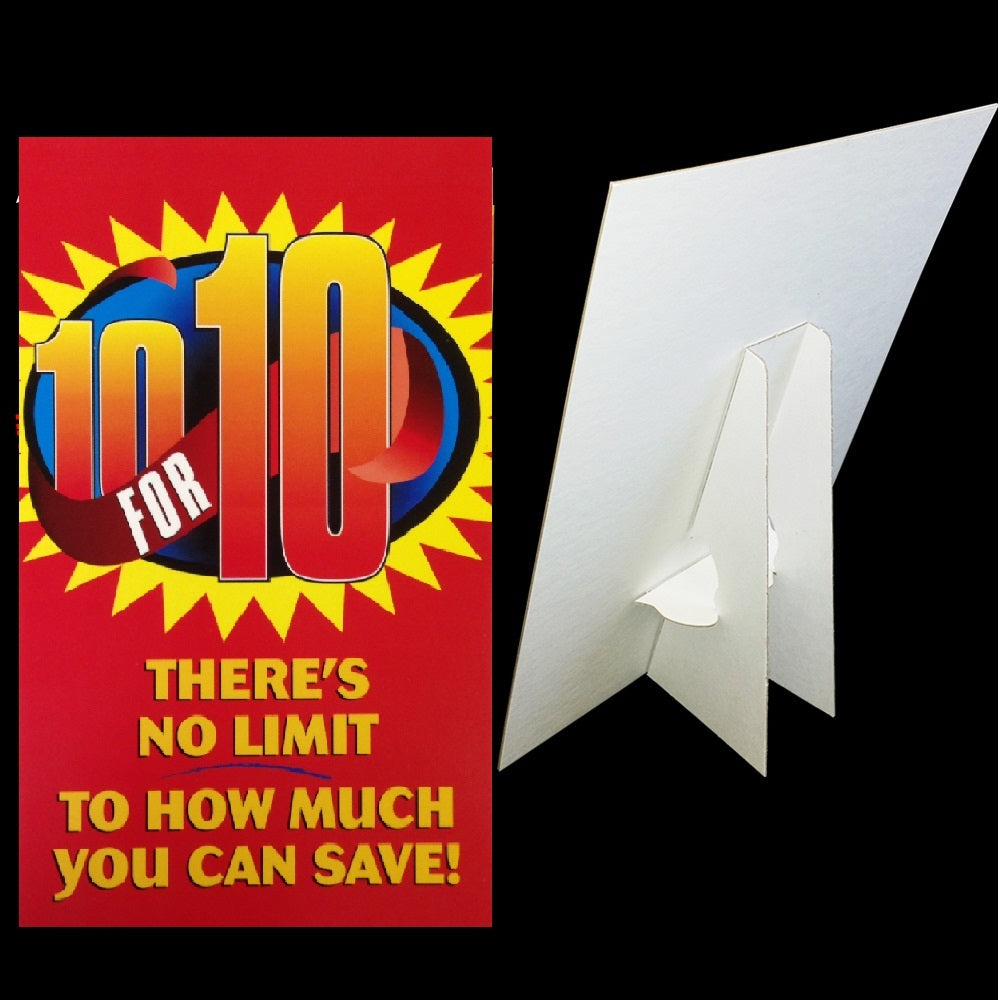 10 for 10 Countertop Easel Sign 8.5