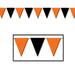 Halloween Orange & Black Indoor-Outdoor Pennant Banners -12 pieces - screengemsinc