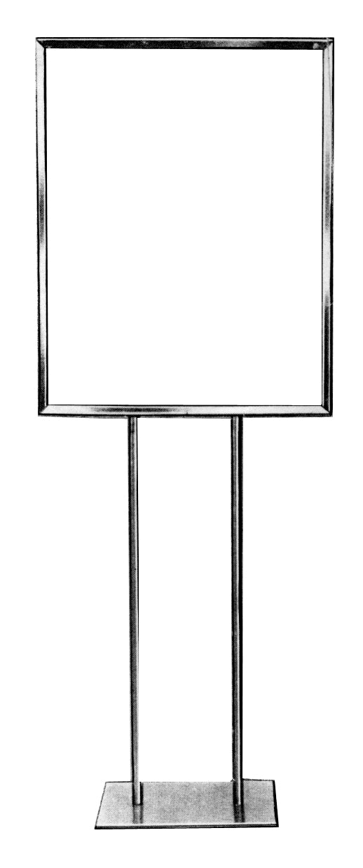 Floor Stand Stanchion Sign Holder-60"Tall - screengemsinc