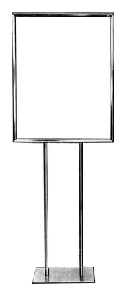 Floor Stand Stanchion Sign Holder-60"Tall - screengemsinc