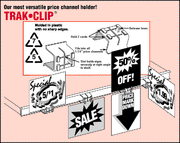 Sign Holders Track Shelf Clip -Plastic Sign Holder-4 Way -100 pieces - screengemsinc