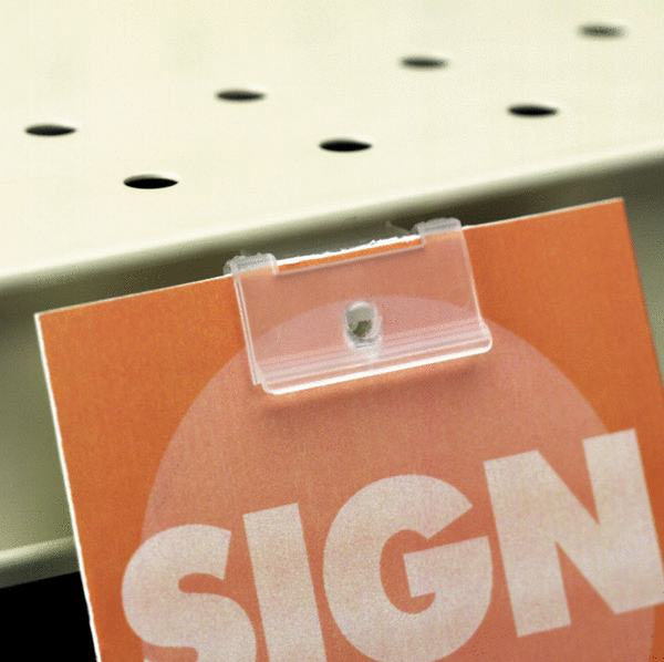 Sign Holders Shelf Clips- Self Piercing-Flush Mount  -50 pieces - screengemsinc